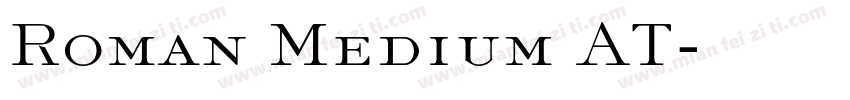 Roman Medium AT字体转换